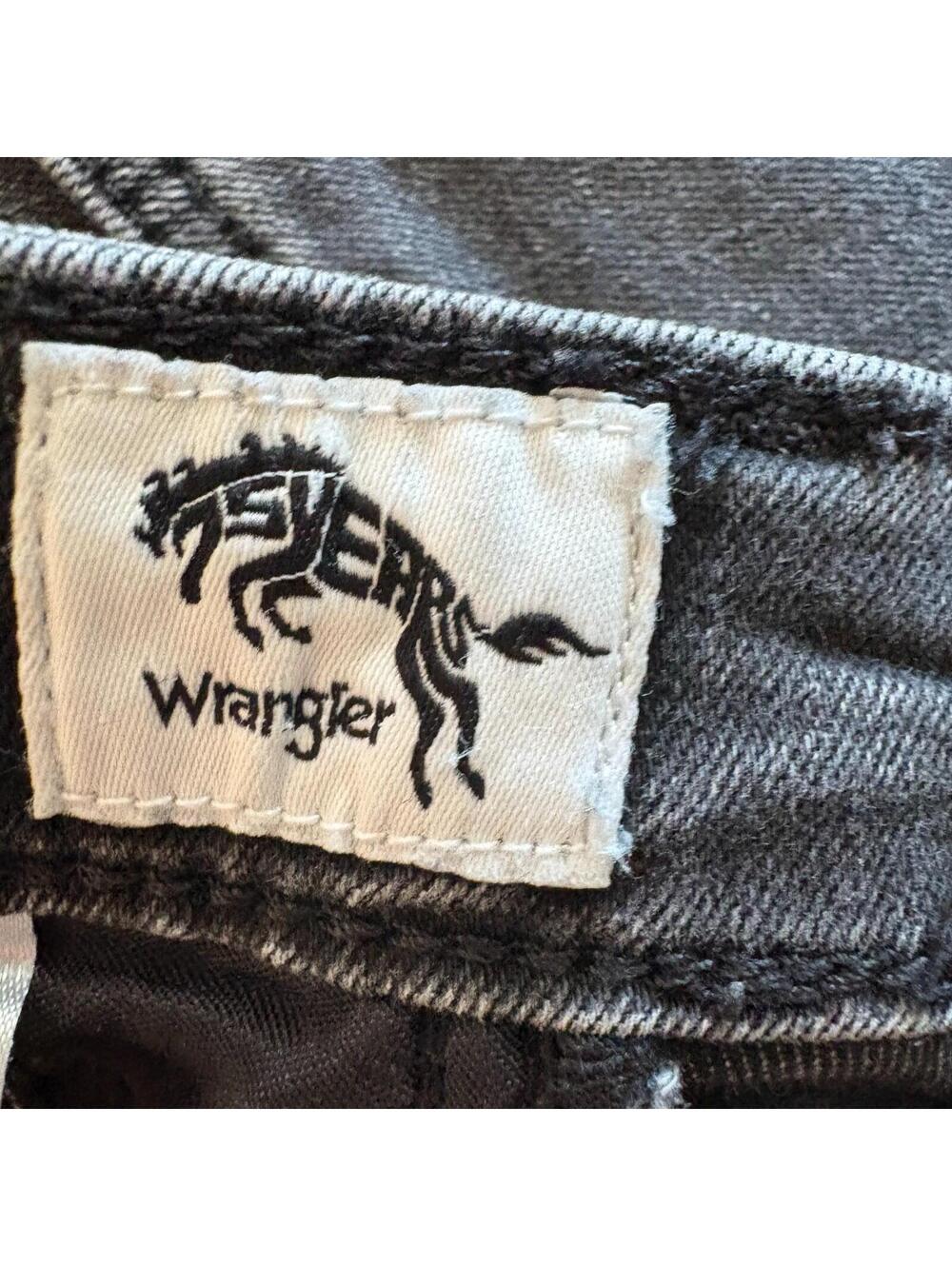 Wrangler High Rise Western Skinny Jeans Womens 14 Black Tag 14 Fits Like 31x26 - Picture 5 of 10